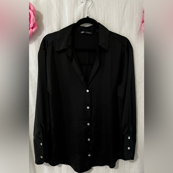 Zara Charcoal Gray Shirt - Picture 1 of 3